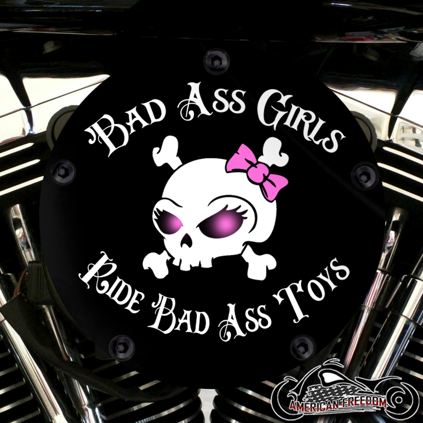 Harley Davidson High Flow Air Cleaner Cover - Bad Ass Pink